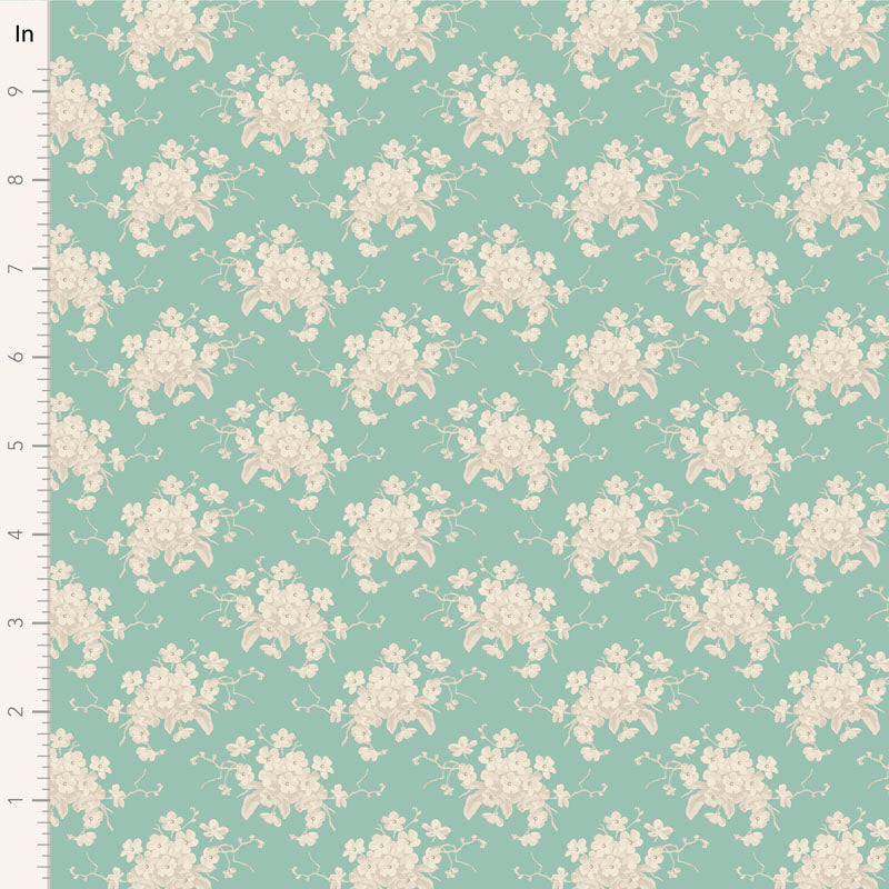 White Flower Teal